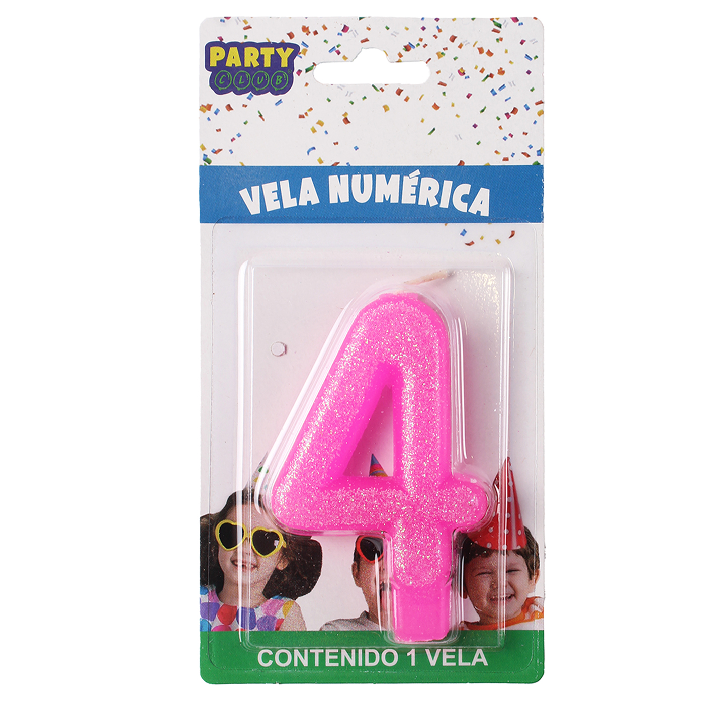 VELA N° 4 ROSA "PARTY CLUB" image number 0